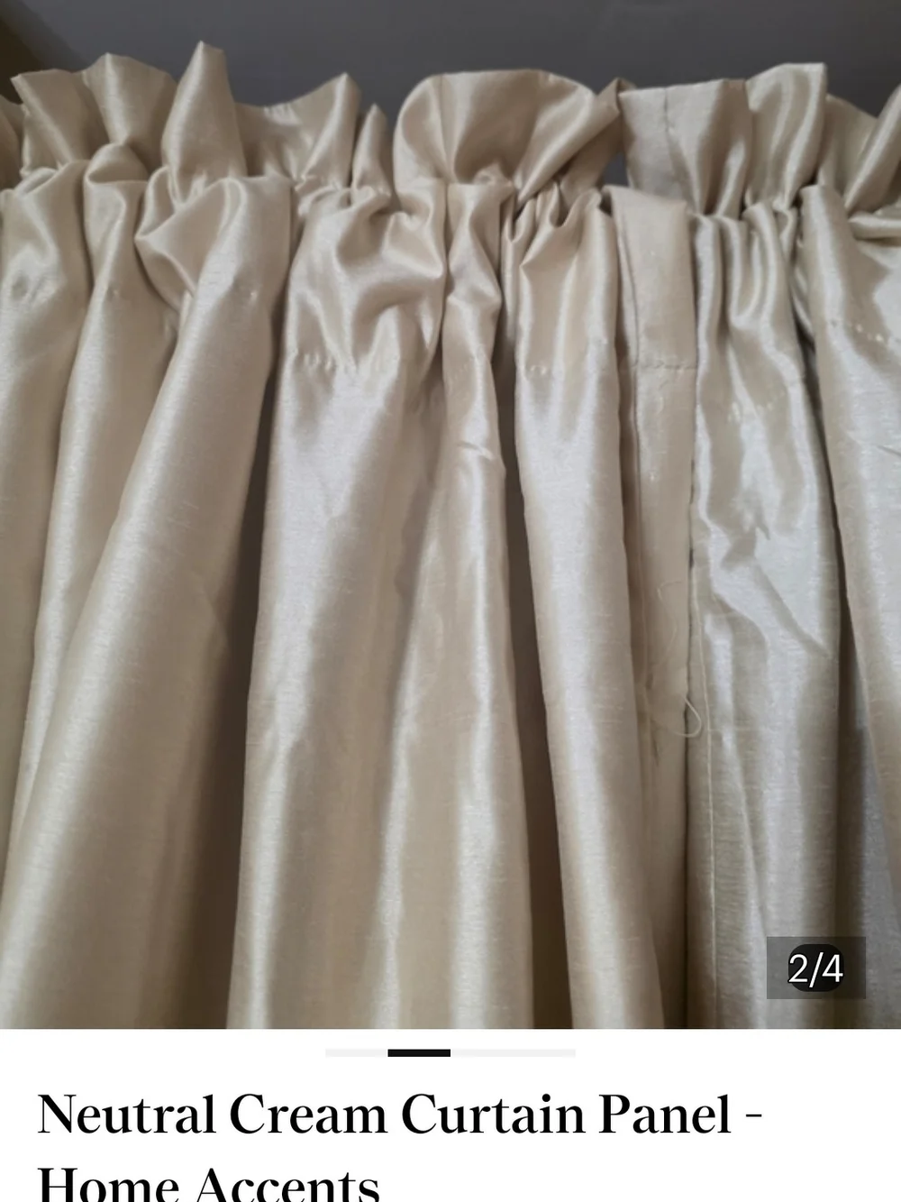 Neutral Cream Curtain Panel